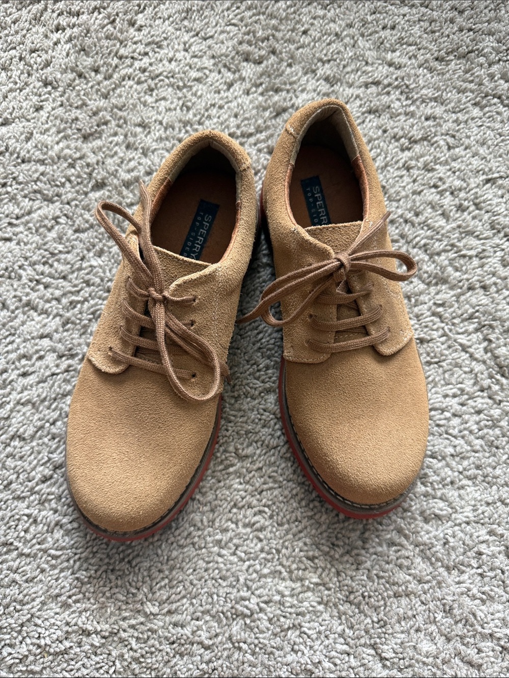 Sperry Boys Light Brown Suede Chukka Boots NWOT 1.5